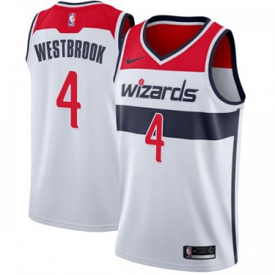 Nike Washington Wizards #4 Russell Westbrook White NBA Swingman Association Edition Jersey Men's